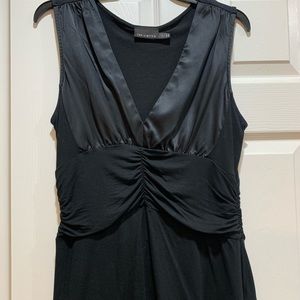 Black Sleeveless V-Neck Blouse